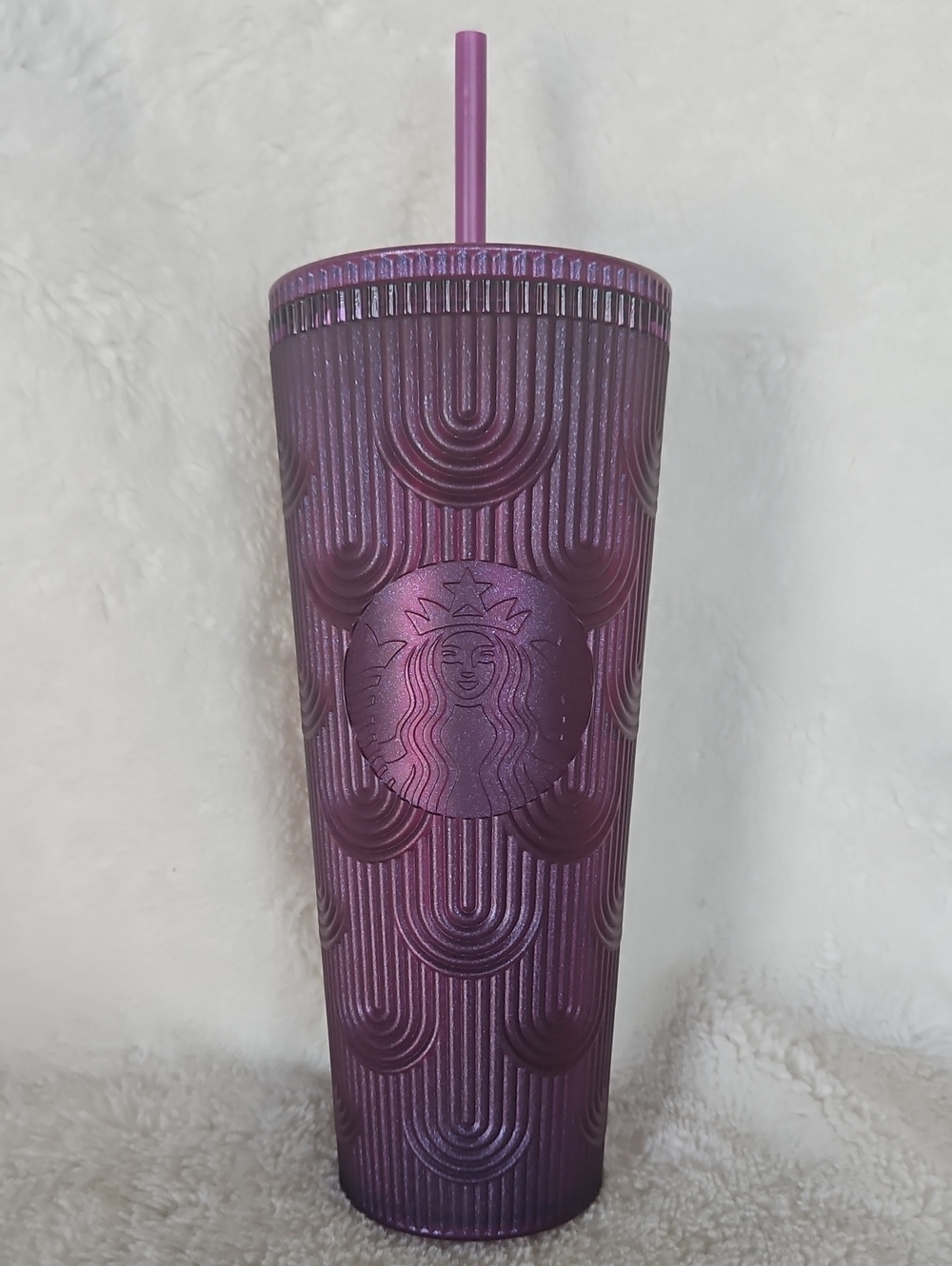 Starbucks Spring '24 Metallic Magenta Cold Cup EUC